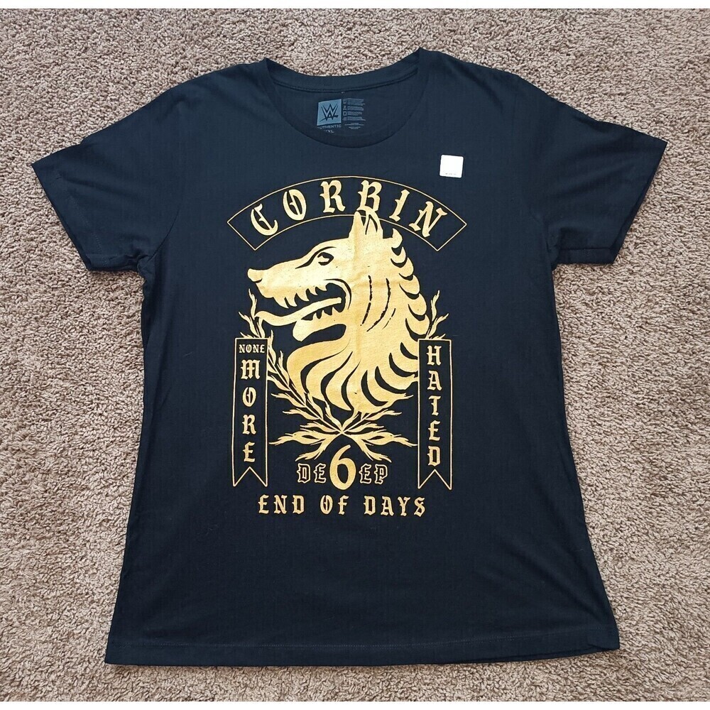 WWE King Corbin T-Shirt Boy's Size XXL Wolf Graphic Short Sleeve